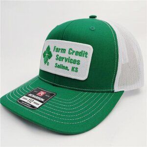 Richardson 112 Trucker Hat Green Agro Farm Credit Services Salina KS Patch Cap
